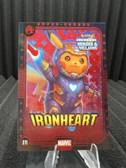 IronHeart (Pikachu) #E11 - Red Holo - Heros & Villains Flash Edition Pokemon - Image 1