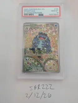 Pokemon TCG Seismitoad 105/086 Sv: Black Bolt Illustration Rare Holo PSA 10 - Image 2