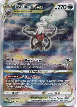 Pokemon Darkrai VSTAR Alternative Art Crown Zenith GG50/GG70 NM English - Image 1