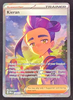 2025 Pokemon SV Prismatic Evolutions - PRE EN #174/131 Kieran - Image 1
