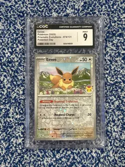 Eevee - (Pokemon Day 2025) (Reverse Cosmos Holo) 074/131 CGC 9 - Image 1