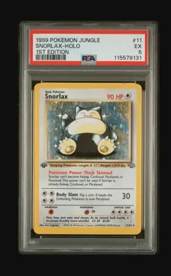 1999 POKEMON JUNGLE 1ST EDITION 11/64 SNORLAX HOLO PSA 5. - Image 1
