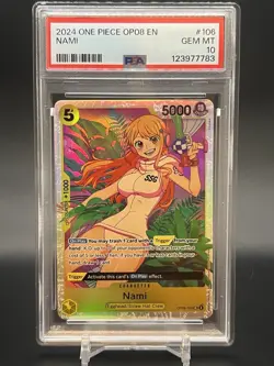One Piece 2024 Two Legends English Nami OP08-106 PSA 10 Gem Mint - Image 1