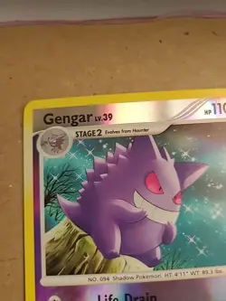2007 Pokemon Gengar Diamond & Pearl Reverse Holo Rare Card 27/130 - Image 2
