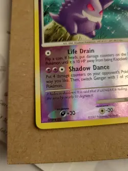 2007 Pokemon Gengar Diamond & Pearl Reverse Holo Rare Card 27/130 - Image 4