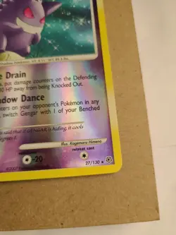 2007 Pokemon Gengar Diamond & Pearl Reverse Holo Rare Card 27/130 - Image 5