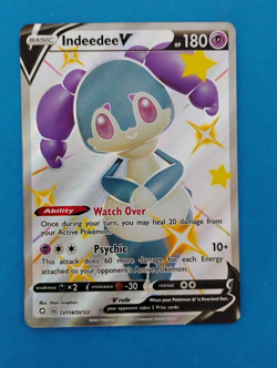 Indeedee V SV114/SV122 Shining Fates Shiny Vault Full Art Pokemon Card - Image 1
