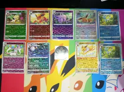 Pokemon Eevee Evolution cards Chinese gem pack 2 Cbb2c - 9 Cards - Image 1