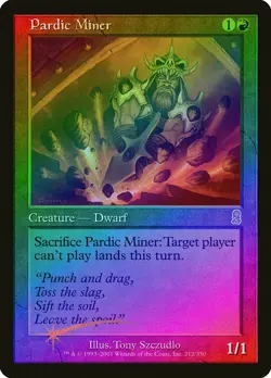 Pardic Miner FOIL Odyssey HEAVILY PLD Red Rare MAGIC THE GATHERING CARD ABUGames - Image 1