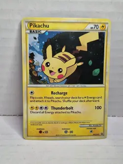 Pokemon Pikachu Holo Black Star Promo HGSS03 2010 Rare HeartGold Card - Image 1
