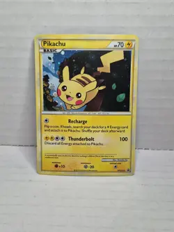 Pokemon Pikachu Holo Black Star Promo HGSS03 2010 Rare HeartGold Card - Image 2