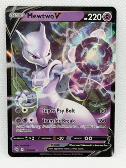 Pokemon Go Mewtwo v Ultra Rare Holo TCG Card 30/78 LP - Image 1