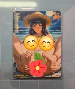 Hinata Hyuga "Naruto" Custom Glow In The Dark Waifu Card feet Fan Art - Image 1