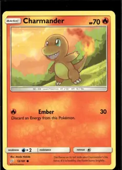 Pokemon Charmander 12/181 Team up Non Holo Common 2 Card Lot - Image 1