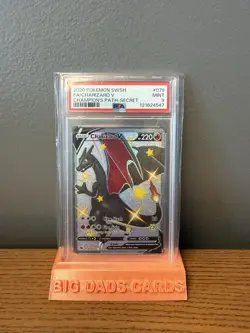 2020 POKEMON SWORD & SHIELD CHAMPION'S PATH SECRET #079 FA/CHARIZARD V PSA 9 - Image 4
