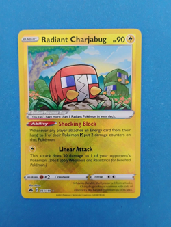 Radiant Charjabug 051/159 Crown Zenith Ultra Rare Holo Pokemon TCG NM - Image 1