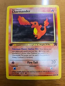 NM Charmander 50/82 1st Edition Team Rocket Pokemon 2000 - Image 1