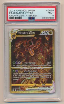 PSA 9 Pokemon Crown Zenith Full Art Secret Rare Giratina VStar GG69/GG70 MINT! - Image 1