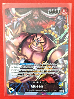 One Piece TCG English Queen OP04-040 Leader (Alt Art) Kingdoms Of Intrigue - Image 1