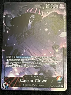 OP10-002 Caesar Clown Leader Alternate Art - One Piece TCG ENG - Image 1