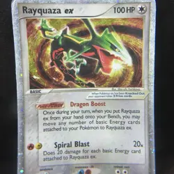 Pokemon Rayquaza ex 102/107 2005 Card - EX Deoxys Heavy Wear / Dmg - Image 4