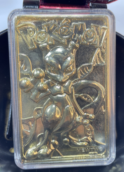 Pokemon # 150 Mewtwo Trading Card 23K Gold Plated 1999 Burger King w/ COA & Ball - Image 3