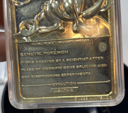 Pokemon # 150 Mewtwo Trading Card 23K Gold Plated 1999 Burger King w/ COA & Ball - Image 5