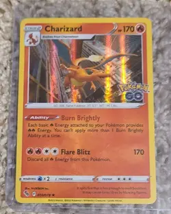 Pokemon TCG Charizard Pokemon Go 010/078 Reverse Holo Rare Card - Image 1
