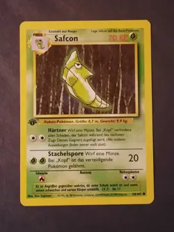 Pokemon Card GERMAN Base Set 1st EDITION Metapod (Safcon) 54/102 ( MINT ) - Image 1