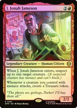 MTG Magic the Gathering J. Jonah Jameson (81/314) Marvel's Spider-Man NM FOIL - Image 1