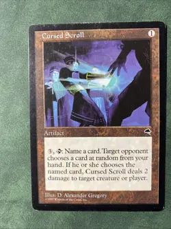 MTG Cursed Scroll - Tempest LP/Light Play - Image 1