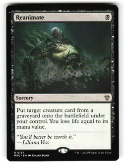 Reanimate #137 (NM) (Non-Foil) (MKC) Magic MTG - Image 1