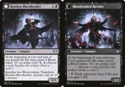 1x Restless Bloodseeker // Bloodsoaked Reveler NM Eng MTG - Crimson Vow - Image 1