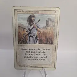 MTG Swords to Plowshares -Revised Edition Heavily Played English - Image 1