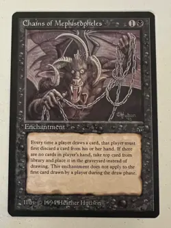 Magic the Gathering MTG Legends Chains of Mephistopheles NM(Beta Bob) - Image 1