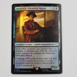 MTG Hancock, Ghoulish Mayor Foil Rare NM Fallout PIP 0045 Magic Zombie Mutant - Image 1