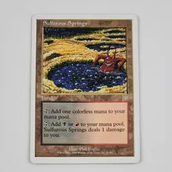 MTG Sulfurous Springs LP Deckmasters Garfield vs Finkel #40/50 Magic Land Vtg - Image 1