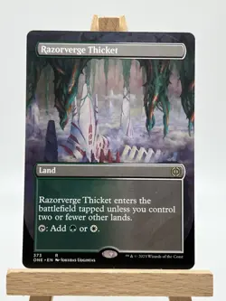 MTG Razorverge Thicket (Borderless) Phyrexia: All Will Be One, Mint - #373 - Image 1