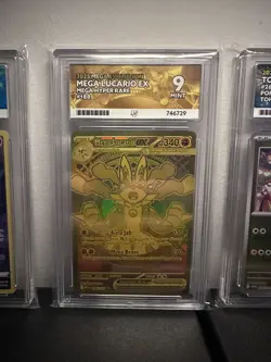 Pokemon TCG - Gold Mega Lucario EX Hyper rare 188/132 ACE 9 Mega evolution - Image 1