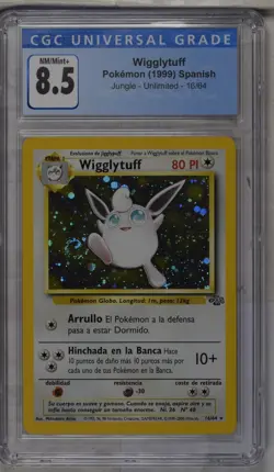 1999 Pokemon Spanish Jungle Wigglytuff Unlimited #16 CGC 8.5 NM/Mint+ - Image 1