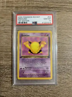 2000 Pokemon Team Rocket Drowzee 1st Edition #54 PSA 10 - Image 1