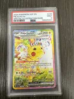 Pokemon PSA 9 Surging Sparks Pikachu ex SIR #238 - Image 1