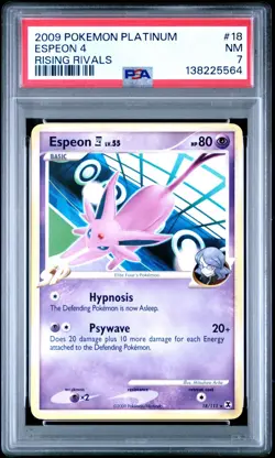 🔥 2009 Pokemon Platinum Rising Rivals Espeon #18 PSA 7 NM 🔥 - Image 1