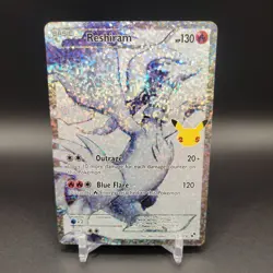Pokemon TCG Reshiram Full Art 25th Anniversary Celebrations Card 113/114 - Image 1