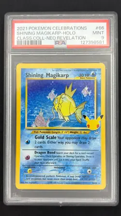 Shining Magikarp 66/64 - Celebrations - Graded PSA 9 MINT Pokemon Card - Image 1
