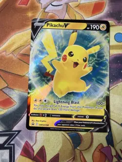 Pikachu V - SWSH198 - Pokemon Sword & Shield Promo Ultra Rare Holo Card NM - Image 1