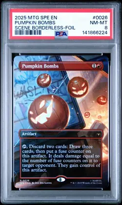 Pumpkin Bombs #0026 SPE R (Borderless Non-Foil) Marvel's Spider-Man Eternal MTG - Image 1
