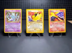 Vintage Pokemon WOTC Black Star Promo Trio - Mewtwo #3 Moltres #21 Zapdos #23 NM - Image 1