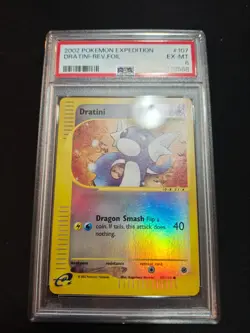 2002 Pokemon Expedition Dratini 107/165 Reverse Holo PSA 6 Graded 137818588 - Image 1