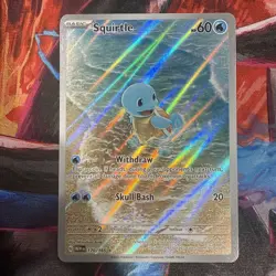 Pokemon Squirtle 170/165 Sv: Scarlet & Violet 151 Holo Illustration Rare English - Image 1